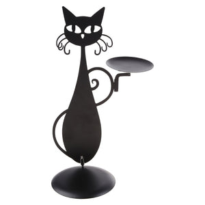 Black Cat Candle Holder