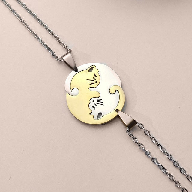 Yin Yang Cat Necklace