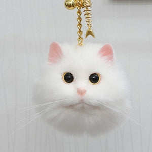 Luxurious Cat Plush Keychain