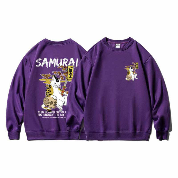 Load image into Gallery viewer, Japanese Samurai Cat Sweatshirt
