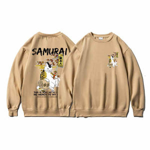 Japanese Samurai Cat Sweatshirt